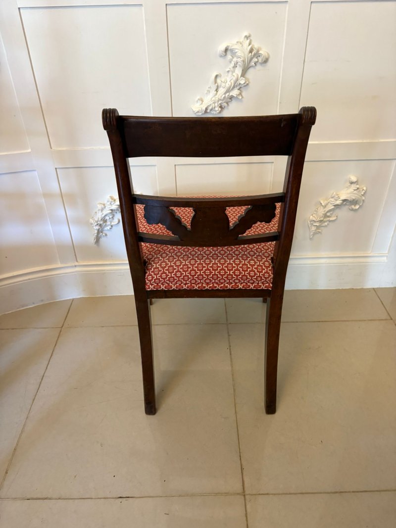 Outstanding Quality Set of 8 Antique Regency Mahogany Dining Chairs - Image 9